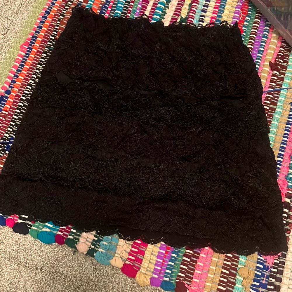 Small black lace skirt
